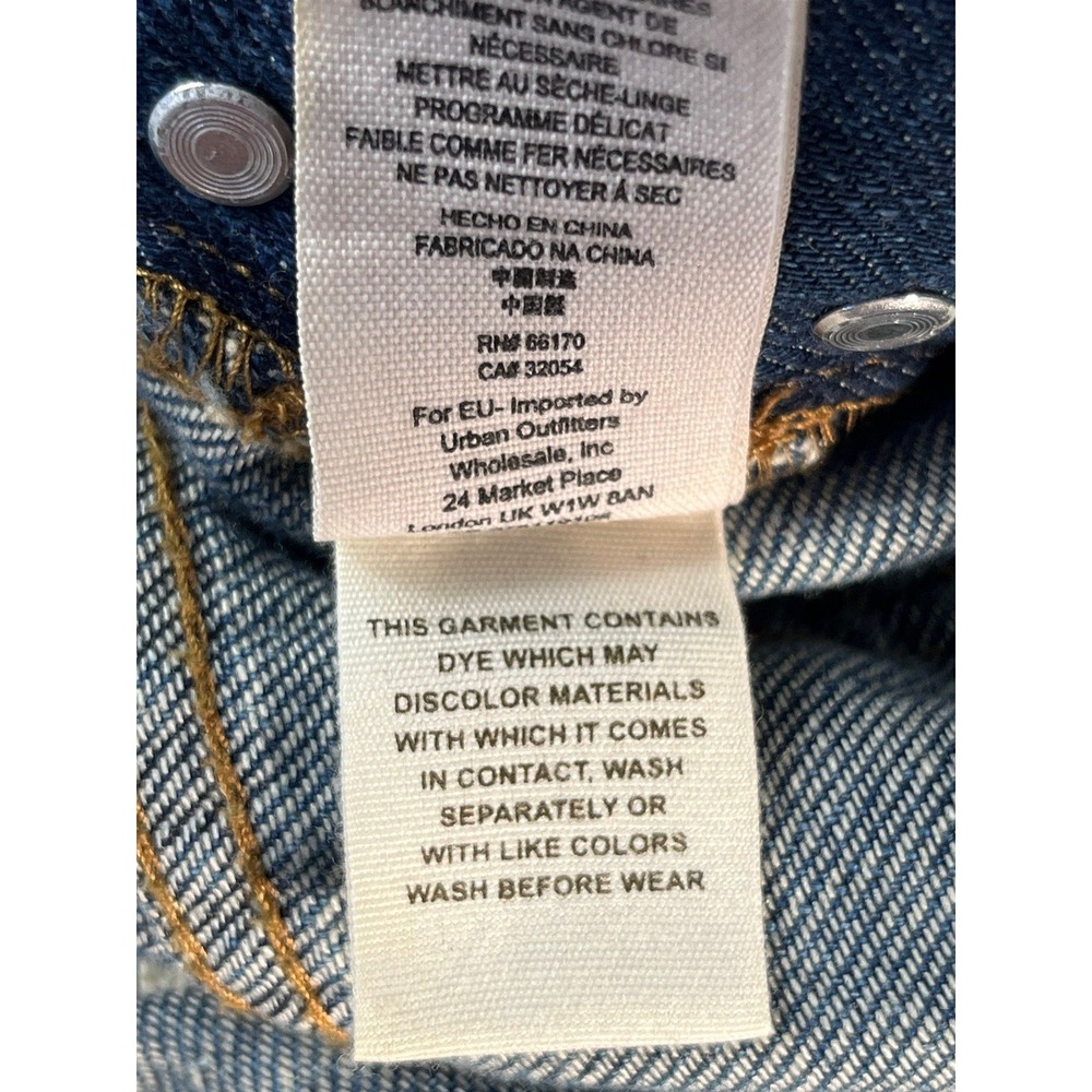 Free People Denim Jean Shortalls Women's Overall Shorts size 26 - Picture 7 of 16